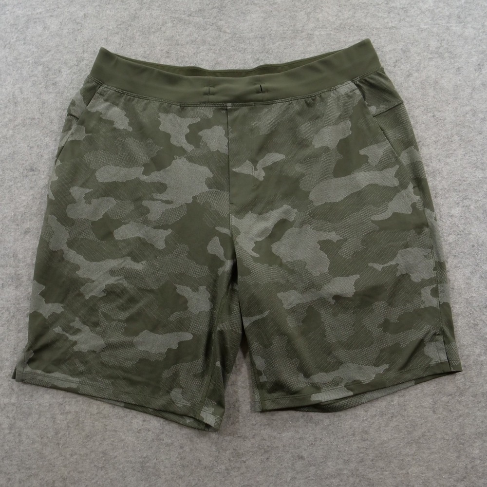 Lululemon Shorts Mens Extra Large Green Camo Pace Breaker Athletic Gym Running